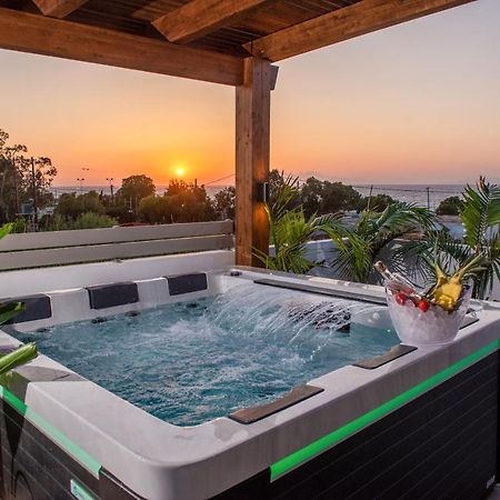 Odyssea Top View & Hot Jacuzzi Front Beach Kremastí Esterno foto
